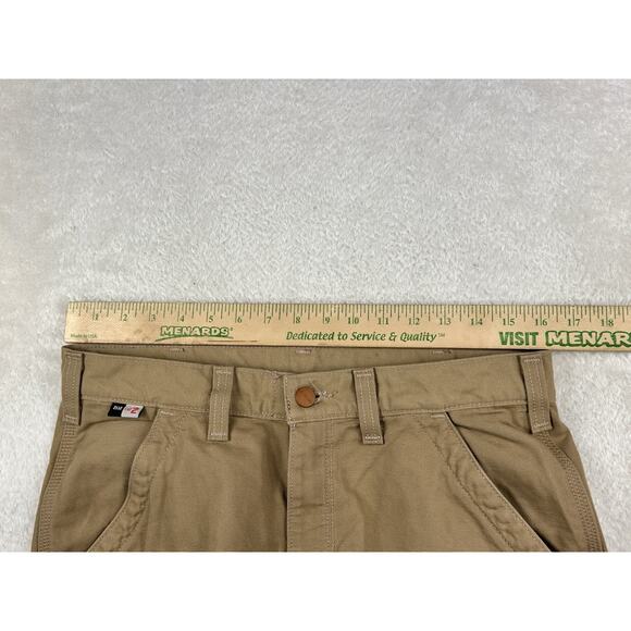 Carhartt FR Cargo Pants Mens 33x34 Khaki FRB240-GKH CAT 2 Loose Fit Lineman - Picture 4 of 9